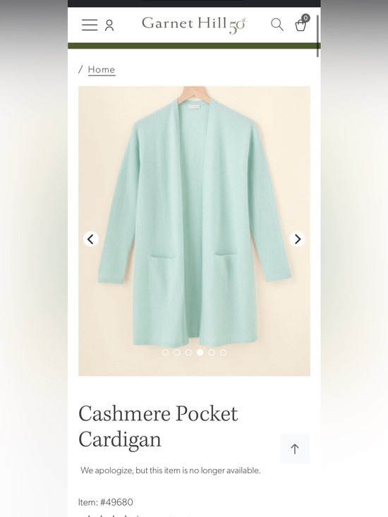 Garnet Hill Sweaters - Garnet Hill 100% Cashmere Pocket Cardigan Aqua Size Small Seafoam